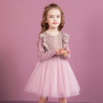 Princess nepotism dress girl dress child foreign air spring dress with dress superior girl trendy mesh dress gown