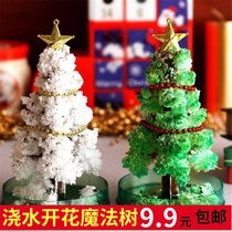 Paper tree flowering Christmas tree magic watering growth crystallization creative magic tree to send children a small Christmas gift