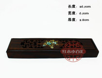 Vietnamese chicken wing wood hollow on both sides of the middle inlaid shell flower chopstick box