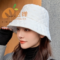 Autumn Winter Ladies pure color minimalist fisherman hat plaid silk cotton outdoor warm and cold proof fashion trendy small basin hat