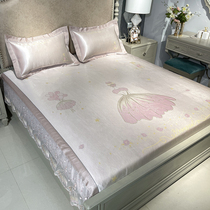 Princess Wind Summer Ice Silk Cool Mat Three Sets Washable Lace Bed with Machine Wash 1 8 m Air Conditioning Mat