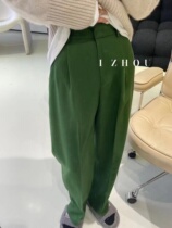 South oil high-end European station 2021 Winter new European goods high quality temperament thin Joker wool casual trousers women