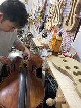 Violin cello repair repair maintenance repair head opening glue break replacement panel back repaint