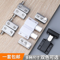 Glass door fittings upper and lower clamp fittings tempered magnetic suction shaft stainless steel clamp cabinet door hinge clamp frameless cabinet hinge