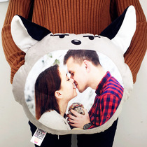 To figure custom Husky dog head warm hand pillow Zodiac dog photo doll custom 520 gift to send boys