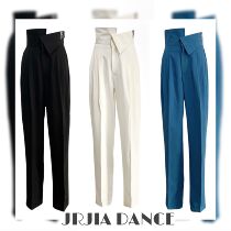 JIA DANCE Latin DANCE new pants adult female national standard DANCE pocket practice pants high waist thin R70