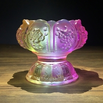 Lotus lamp holder colorful glaze for Buddha lotus lamp candle holder lamps and lanterns