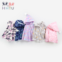 HHTU cloak baby spring and autumn outfits out windproof cloak baby cloak Cape velvet jacket
