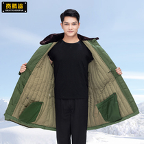 Old-fashioned military cotton coat short men thick long green cotton-padded jacket ladies winter warm old labor protection cold clothing