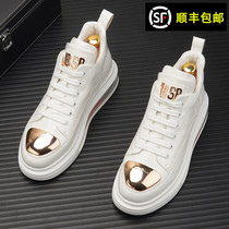  European station mens shoes 2021 new trend brand high-top board shoes net red air cushion bottom white shoes trend mid-top Martin boots