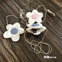 Korean version of ins cute flowers childrens interest coin purse Yuefeng small flower girl mini shoulder shoulder bag bag