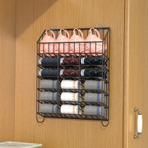 Wardrobe storage rack underwear underwear socks grid storage artifact door rear debris storage rack wall-mounted