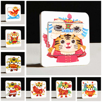 Cute Year of the Tiger Switch Panel Decoration Sticker New Year Spring Festival Wall Creative Cartoon Sticker Self-adhesive Waterproof Wall Sticker