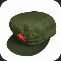 Old fashioned 65-style hat in self-defense back to chest memorial badge Red-led red pentagram belt