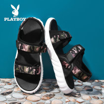 Flowers Playboy Men Shoes 2022 Summer New Teen Trendy Shoes Mens Breathable Open-toe Beach Shoes Sandals Shoes