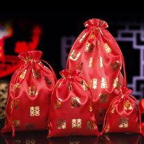 Red gilded candy bag Chinese style retro creative festive gift bag wedding candy bag accompanying gift bag