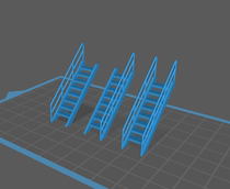 Stair climbing simulation ship model