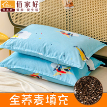 Children Whole Buckwheat Pillow Single cervical spine pillow core with pillowcase suit a pair of pat 2 home Joe McGskin whole head