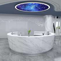 Paint bar Beauty salon Reception desk Cashier Oral service Welcome front desk Curved ring-shaped round nurse station