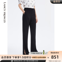 Longgesture Style Retro High Waist Straight Drum Pro West Dress Pants Woman 2022 Summer New Black Casual Tug Pants