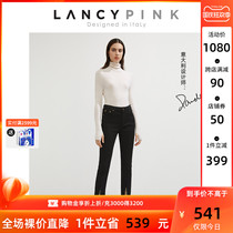 (Italian design) Lanzi 2021 autumn new black high waist thin pencil small feet jeans women