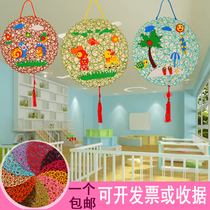 Kindergarten decoration creative hanging handmade paper rope weaving ancient poetry hanging decoration classroom inside and outside corridor layout ring creation material