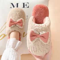 Lady slippers household for autumn and winter lovely winter indoors in winter cotton tow Korean style wind wear home wear