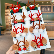 Christmas jewelry antler duckbill clip does not hurt hair headwear hairclip girl side clip top clip cute holiday hair accessories