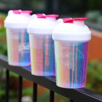 Gym 500ML portable hand-in-hand plastic water cup sports SHAKE PROTEIN CUSTOM LOGO with scale SHAKE CUP