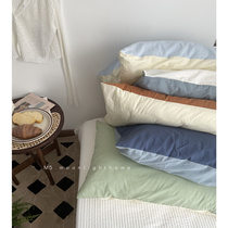 Morandi color cotton pillowcase One pair of pillow core liner sleeve pillow scalp single 48x74cm pillowcase