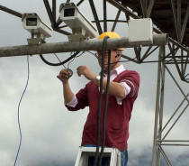  HT3000-D Vertical pole fixed-point radar speedometer Factory mining area power plant vehicle overspeed monitoring camera