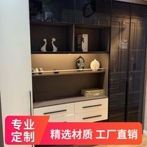 Hyundai luxury minimalist door panel Korea imported LG high-end pet marble high-gloss skin cabinet wardrobe tatami