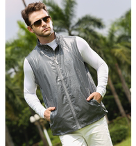 Spring and Autumn Leisure Sports Windproof Golf Gray Blue Plaid Vest Fishing Thin Vest Jacket gtgolf