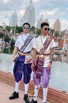Princess Dai clothing Thai clothing Dai Water Splashing Festival mens suit casual slim summer short sleeve handsome
