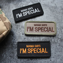 Outdoor embroidery long armband Velcro mother said I am a special personality DIY morale badge patch