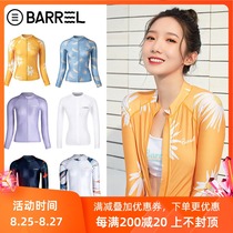  South Korea BARREL womens zipper surfing suit Piha quick-drying sunscreen swimming jellyfish suit Snorkeling water sports cardigan