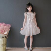 Hong Kong girls dress summer 2023 new super gas childrens dress skirt little girl pongpung dress