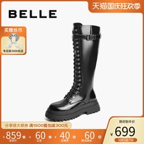 Belle tide cool thick bottom Martin boots female 2021 Winter new fashion buckle English style Knight boots B0677DG1 pre