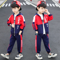  Childrens clothing boys  autumn suit 2021 new spring and autumn middle and large childrens autumn clothes boys handsome autumn tide