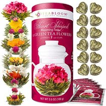 Teabloom Heart Shaped Flowering Tea - 12 Assorted