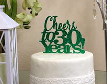 All About Details Green Cheers to 30 Years  Cake