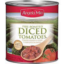Angela Mia Fire Roasted Diced Tomatoes 102 Ounce