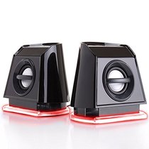 GOgroove 2MX LED Computer Speakers with Passive Subw