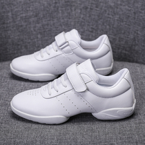 Yingrui childrens cheerleading shoes competition training shoes soft bottom light competitive aerobics shoes white training shoes