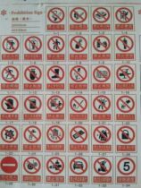 Fire sign warning self-luminous no smoking fire alarm 119 pay attention to safety and care with electric safety exit