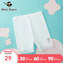 minipeace Taiping Bird childrens clothing girl safety pants childrens leggings anti-light butterfly design comfortable