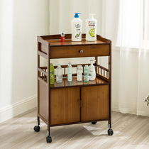 Hotel restaurant delivery car wine truck storage locker bamboo beauty salon small trolley hairdressing tool cart