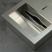 304 stainless steel built-in wall toilet paper box Concealed toilet toilet paper towel rack Toilet hidden paper box box