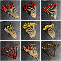 Disposable Art Bamboo Stick Creative Fruit Fork Artistic Conception Cold Dishes Plate Decorative Cocktail Sashimi Sushi Toothpick