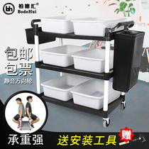 Restaurant thickened dining car trolley three-level dining car collection Bowl Car Restaurant multi-purpose food delivery service car commercial large